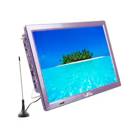 beFree Sound - Portable Rechargeable 14" LED TV with HDMI, SD/MMC, USB, VGA, AV In/Out and Built-in Digital Tuner - Purple