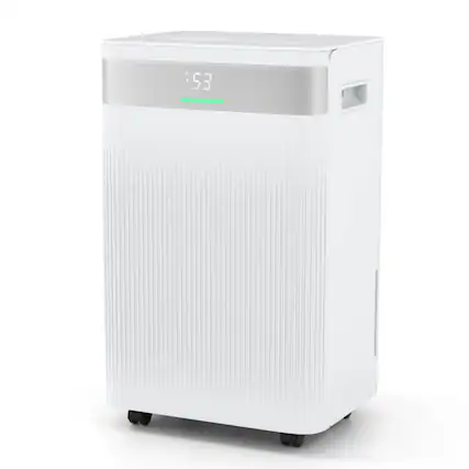 Front. LUCKY ONE - 54 Pints Freestanding Dehumidifier for 4500 Sq. Ft with 3 Modes & CSA/DOE Certified - White.