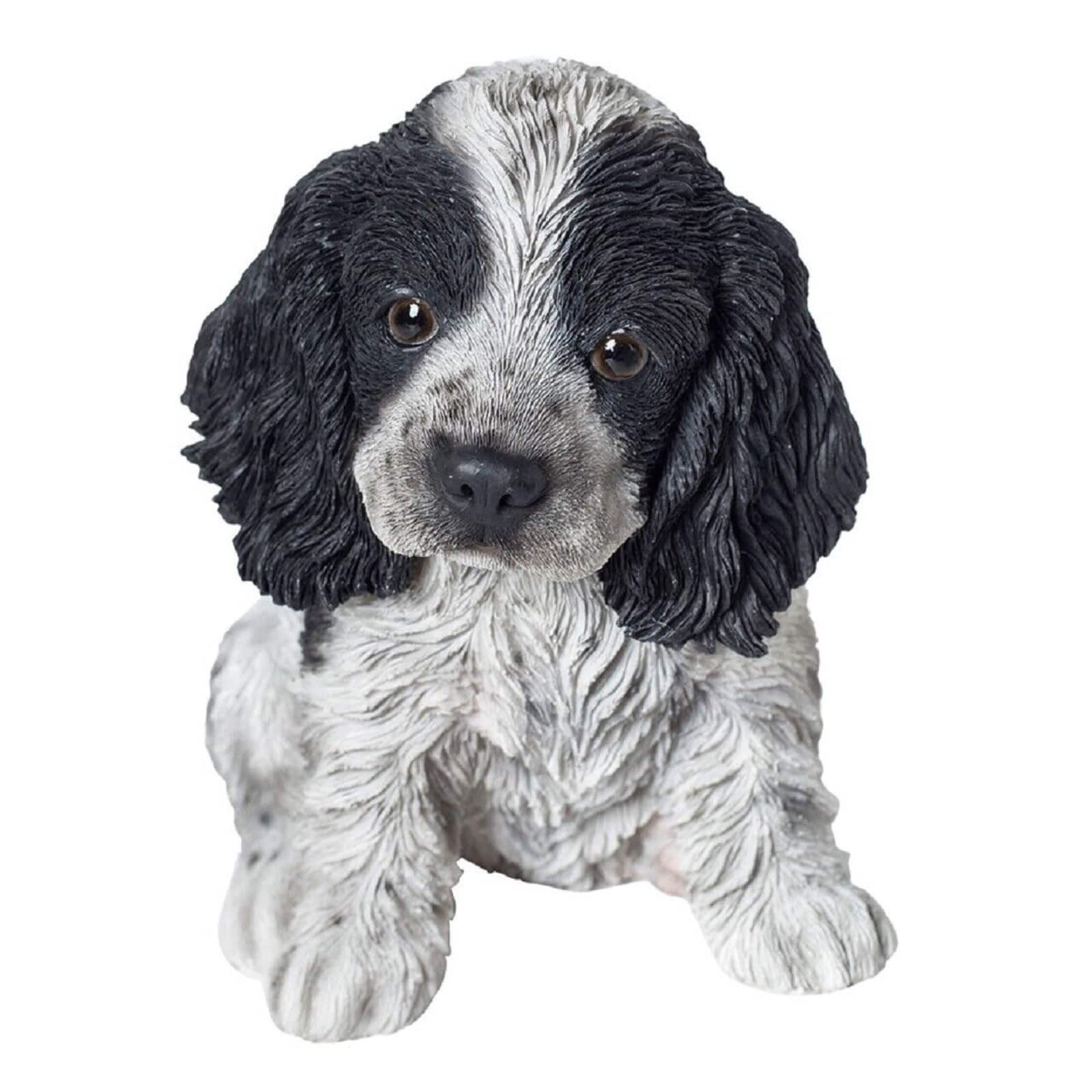 Pacific Trading - Realistic Animal Sitting Cocker Spaniel Puppy Collectible Home Decor Figurine