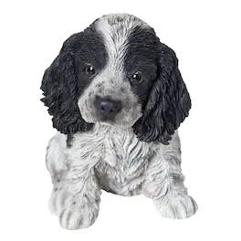 Pacific Trading - Realistic Animal Sitting Cocker Spaniel Puppy Collectible Home Decor Figurine