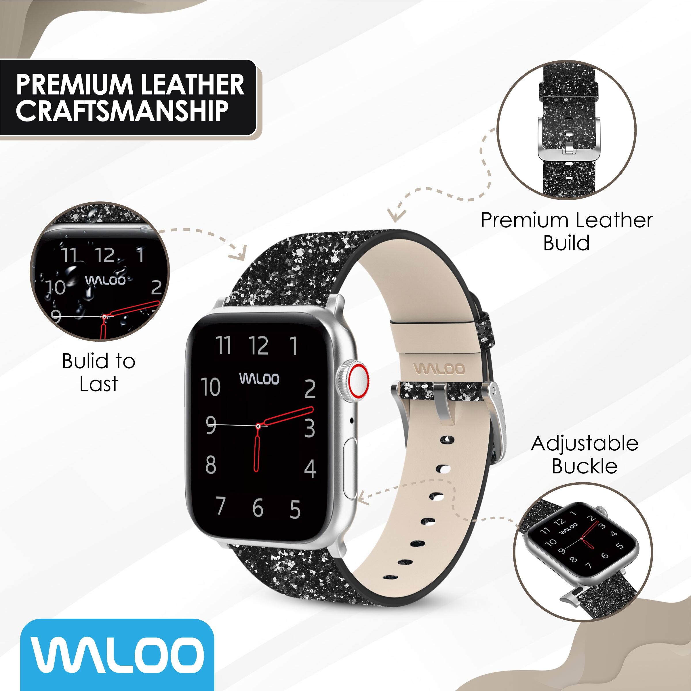 PREMIUM LEATHER CRAFTSMANSHIP

11 12 1  
WALOO  
10 2 9  
3 8 4 7 6 5  

Premium Leather Build  

Adjustable Buckle  

Build to Last  

WALOO