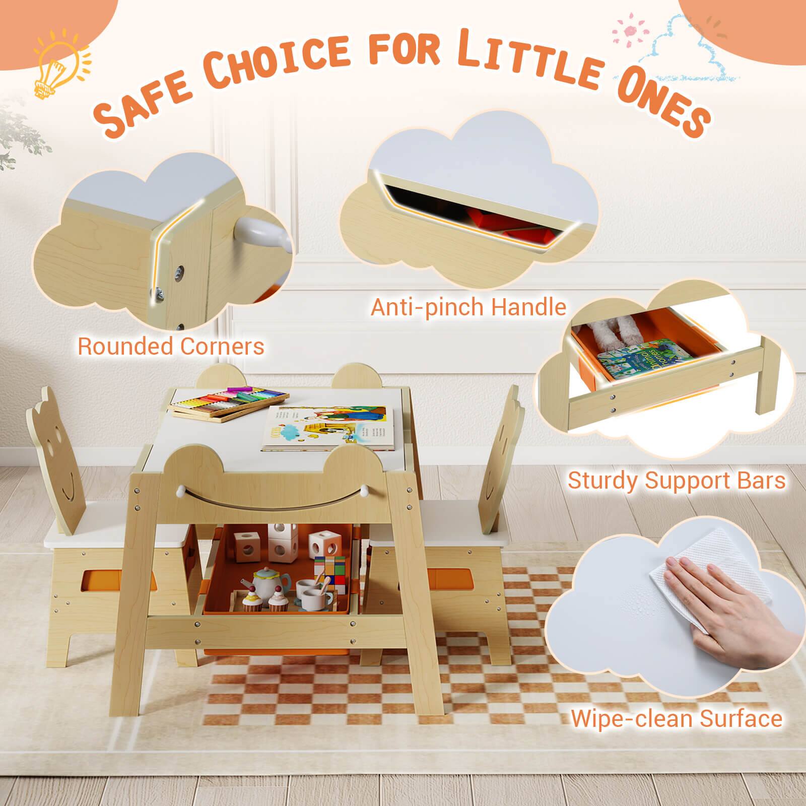 SAFE CHOICE FOR LITTLE ONES

- Rounded Corners
- Anti-pinch Handle
- Sturdy Support Bars
- Wipe-clean Surface