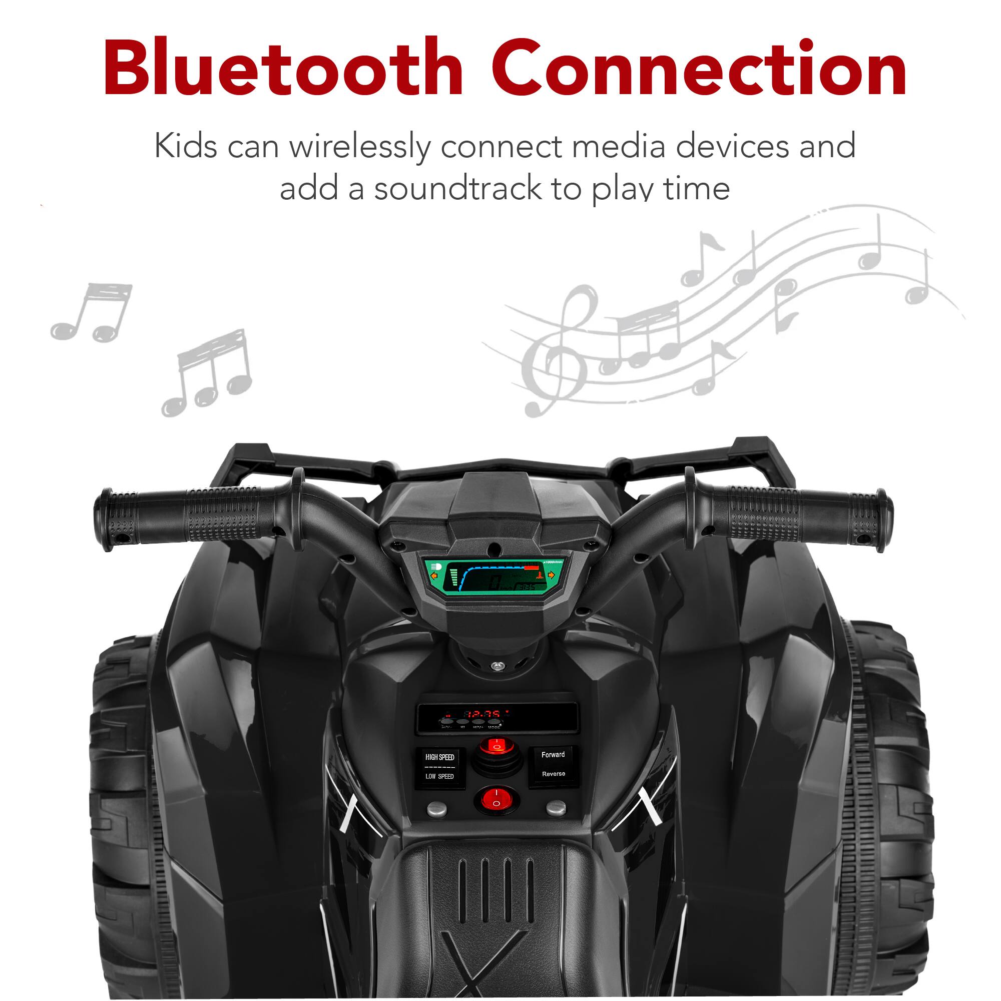 Best Choice Products 12V Kids Ride On ATV Quad w/ Bluetooth, 2.4mph Max ...