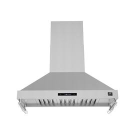 Forno Appliances - 48 inches - Externally Vented - Wall Range Hood - Silver