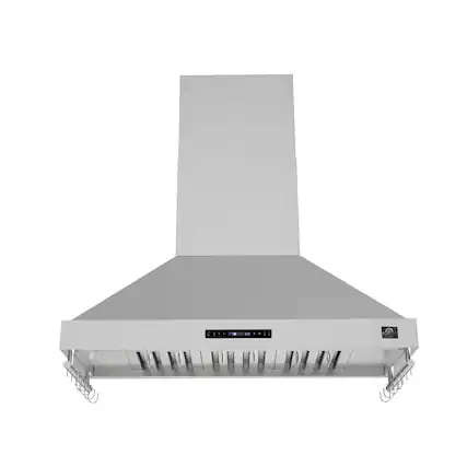 Front. Forno Appliances - Venezia 48 in. Wall-Mounted Externally Vented Range Hood - Silver.