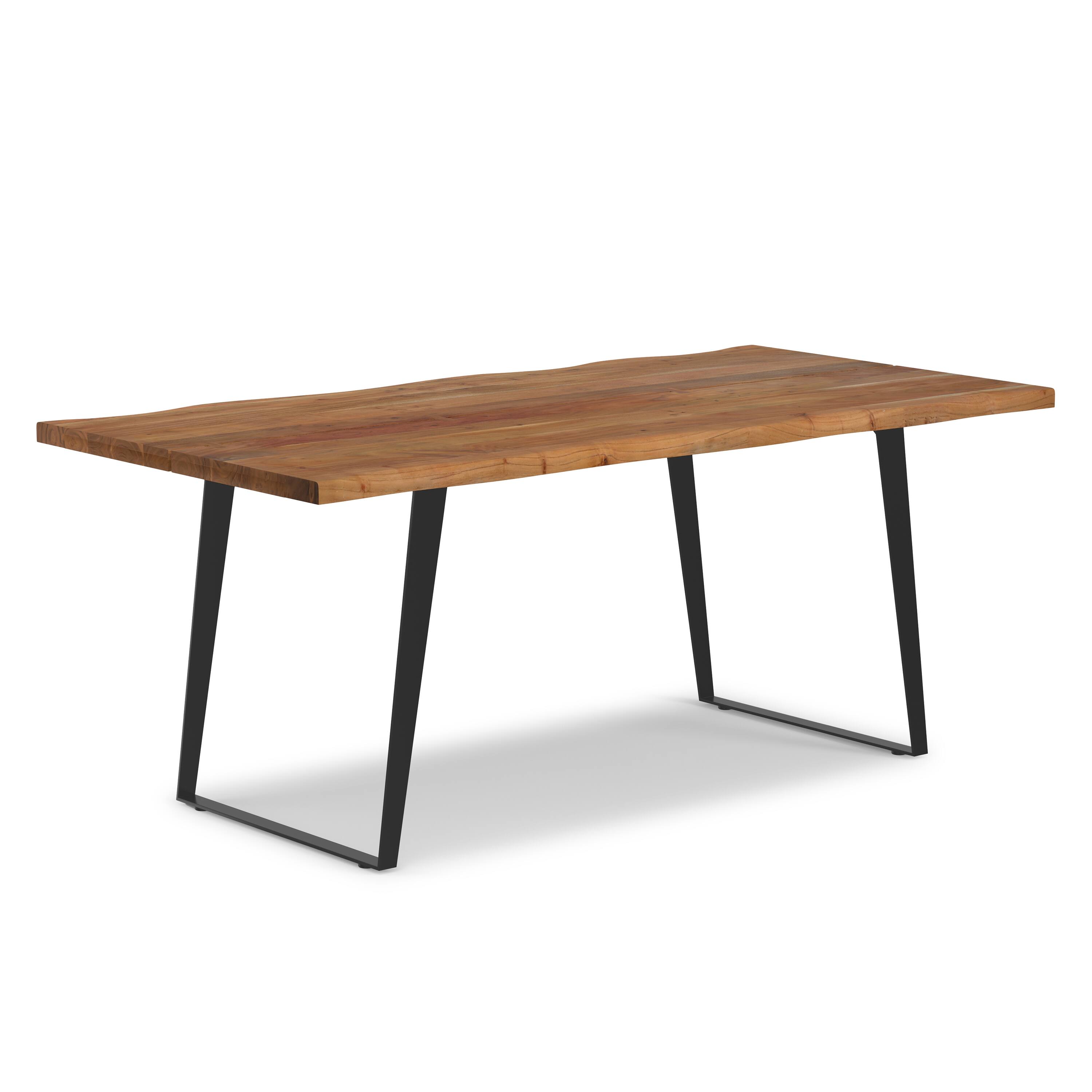 Alt View 3. Simpli Home - Delta 72 inch x 36 inch Rectangle Modern Industrial Dining Table in Natural - Natural.
