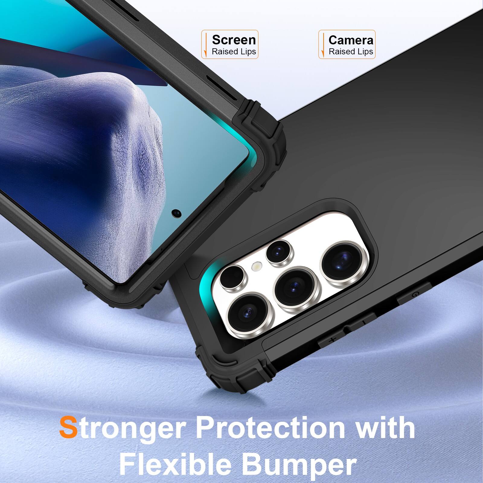 Screen Raised Lips  
Camera Raised Lips  
Stronger Protection with Flexible Bumper