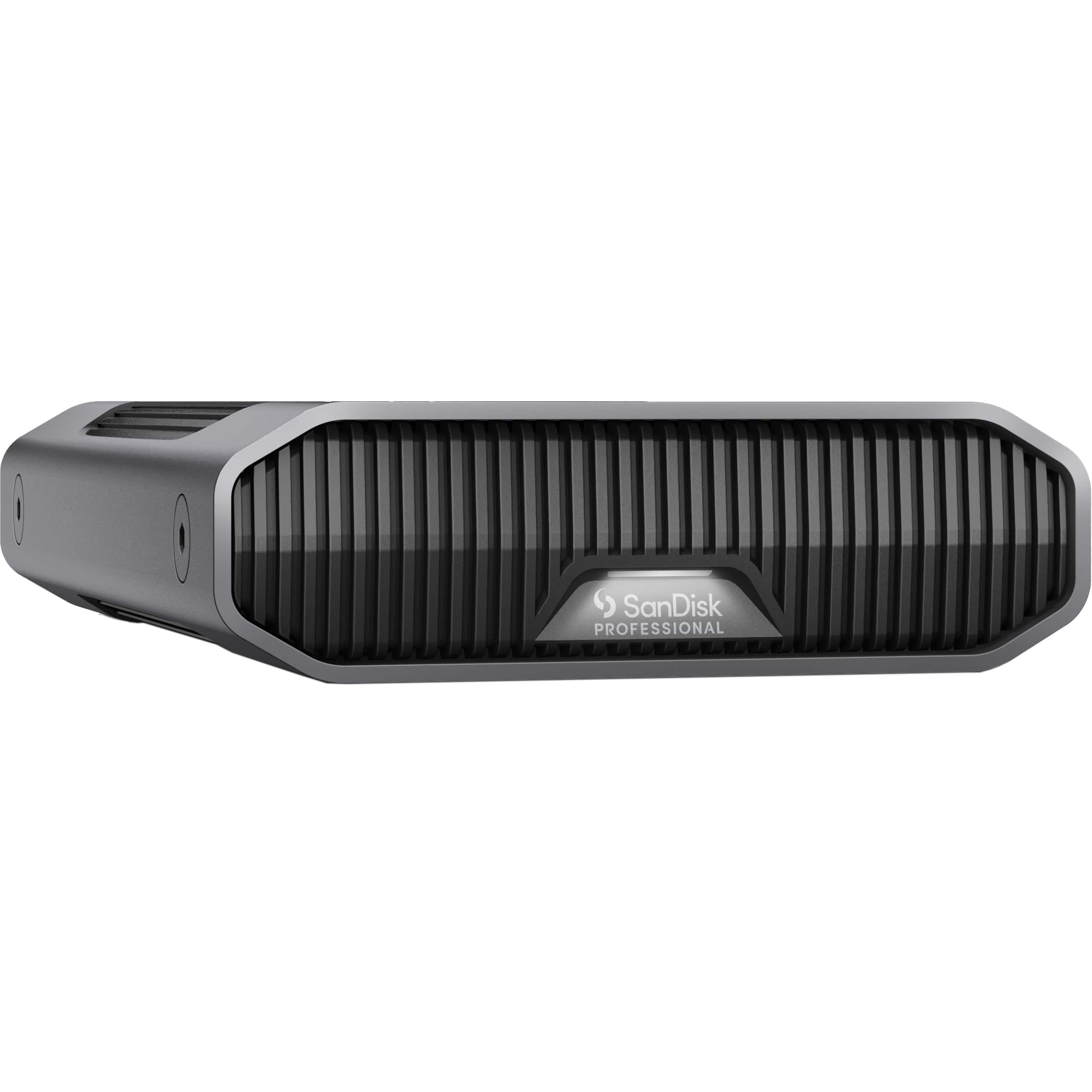 Angle. SanDisk Professional - G-DRIVE 18TB External USB-C 3.2 Gen2 Hard Drive - Black.