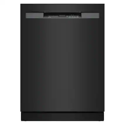 Front. Maytag - 24" Front Control Built-In Stainless Steel Tub Dishwasher with PowerBlast Cycle and 50 dBA - Black.