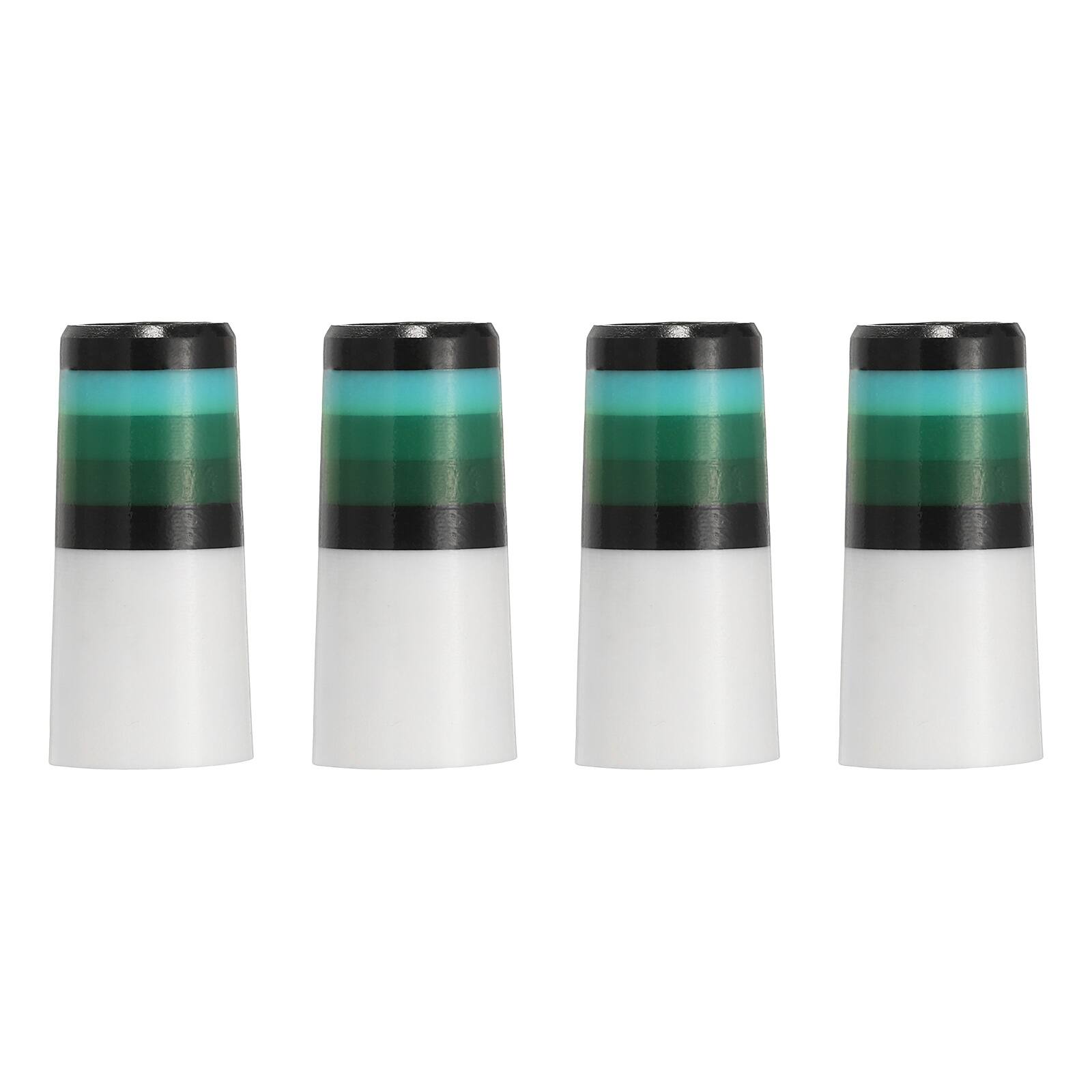 Front. Unique Bargains - Golf Iron Ferrules, Golf Club Ferrules Fits 0.35In Tapered Steel Shafts, 4pcs - Fits Golfing Club Repair/Replacement - Teal, Green, White.