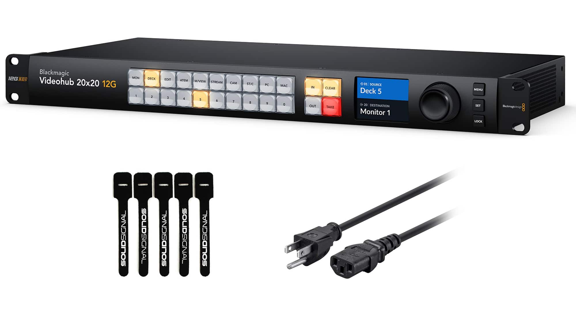 Blackmagic Design - Videohub 20x20 12G Zero Latency Video Router Bundle
