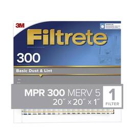Filtrete - 20 in. W X 20 in. H X 1 in. D 300 MPR Pleated Filter Dust 1 pk