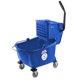 Dryser - Commercial Mop Bucket with Side Press Wringer - 26 Quart - Blue