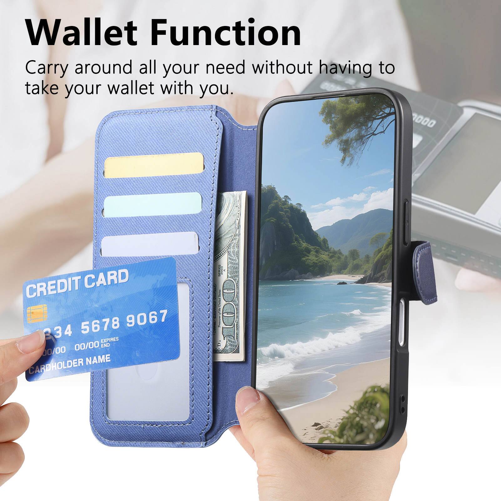 UUCOVER For Apple iPhone Air Zipper Wallet Case with Magnetic ...