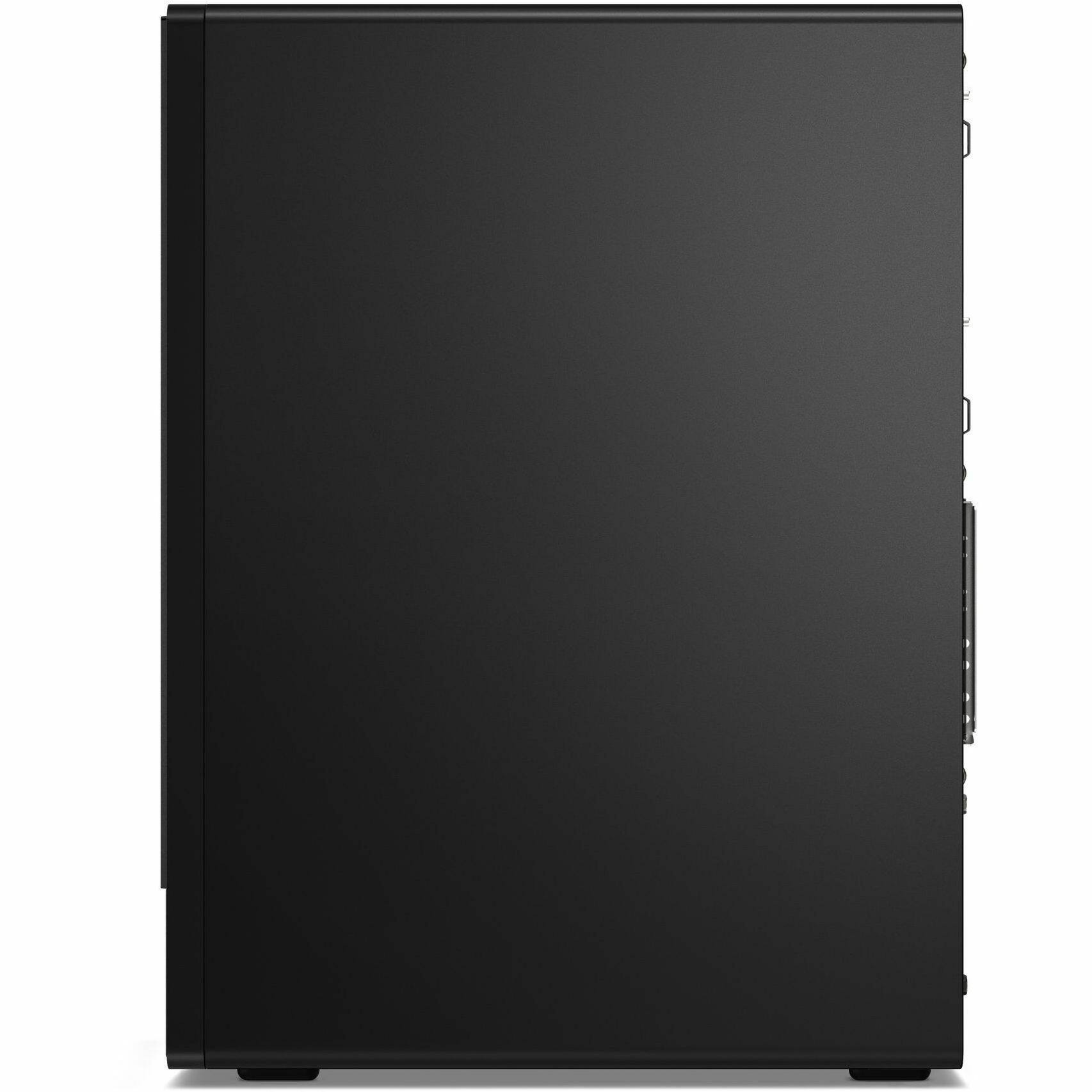 Left. Lenovo - ThinkCentre M90t Gen 5 Desktop - i7-14700, 16GB, 512GB SSD, UHD 770, Win 11 Pro, Wi-Fi 6E - Black.