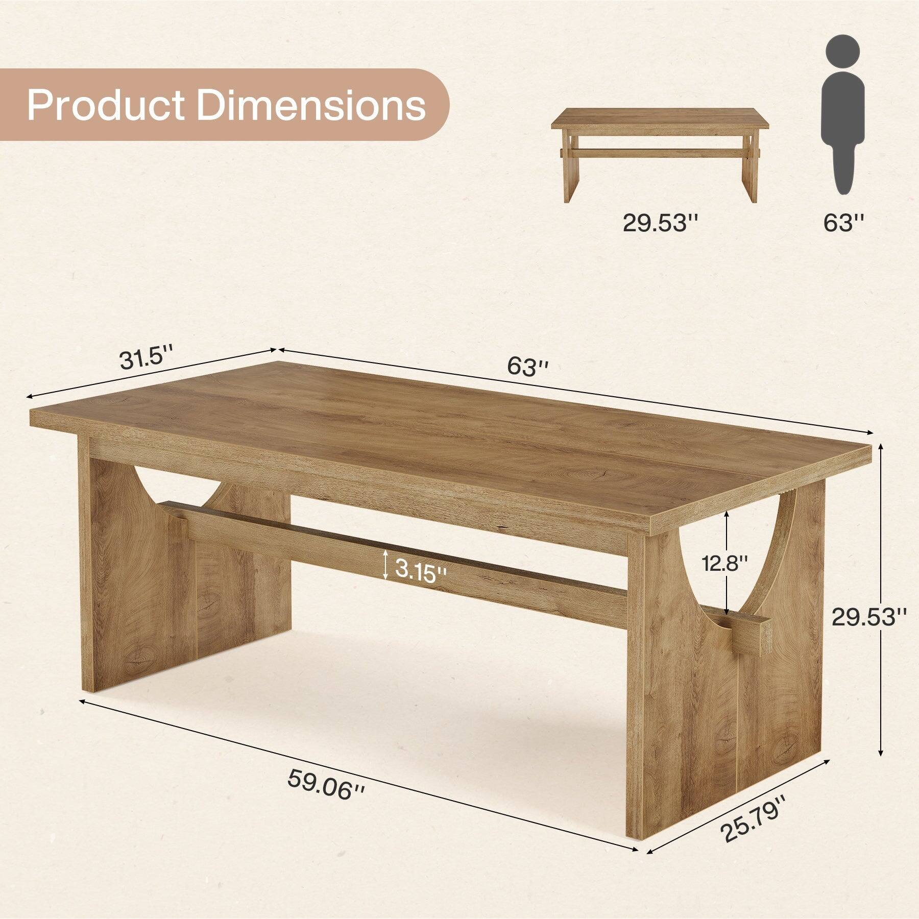 Tribesigns Conference Table with Engineered Wood Construction, Storage ...