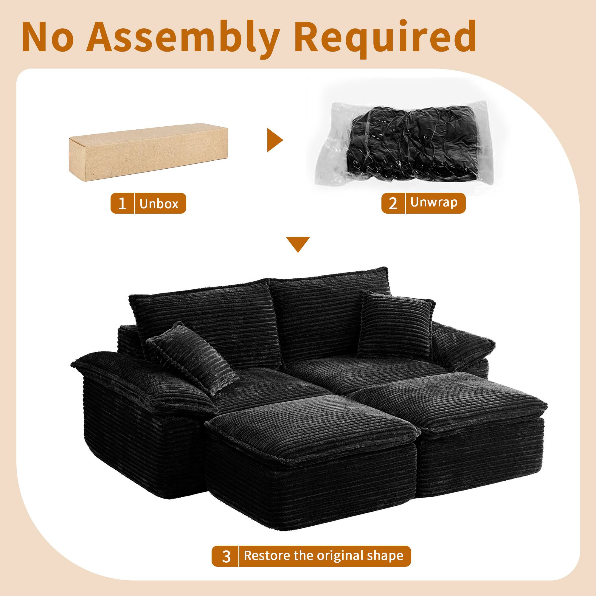 No Assembly Required

1. Unbox
2. Unwrap
3. Restore the original shape