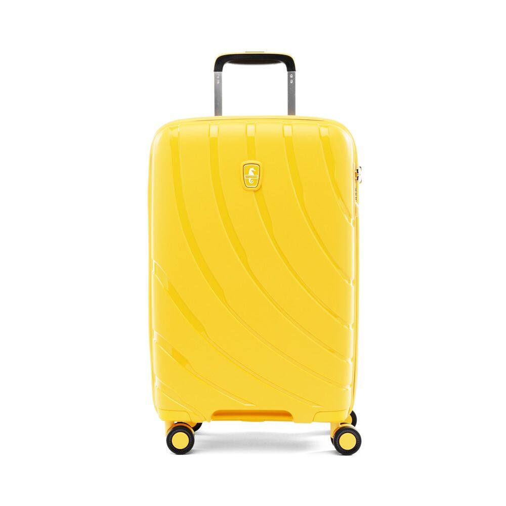 Angle. Atlantic - Atlantic Luggage Hardside Expandable Carry On Spinner - Sunshine Yellow.