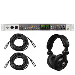 Universal Audio - Volt 876 24x28 USB Rackmount Audio Interface, Bundle with TAPH100 Headphones, 2x 25' XLR Male to Female