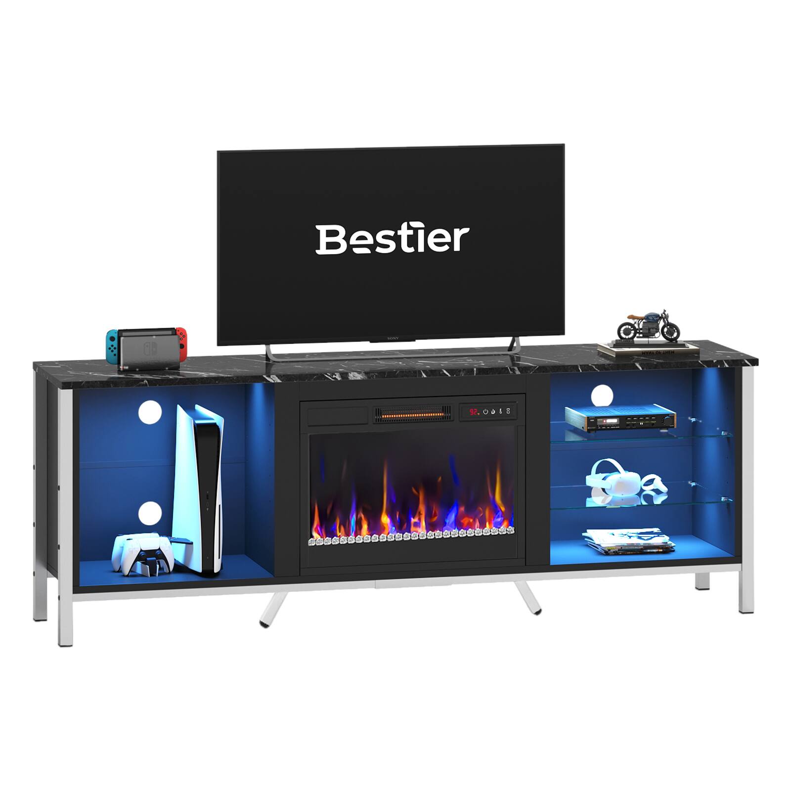 The text on the image reads "Bestier 6A C 1. 2100". This is a description of a television, likely indicating its model number, size, and features.