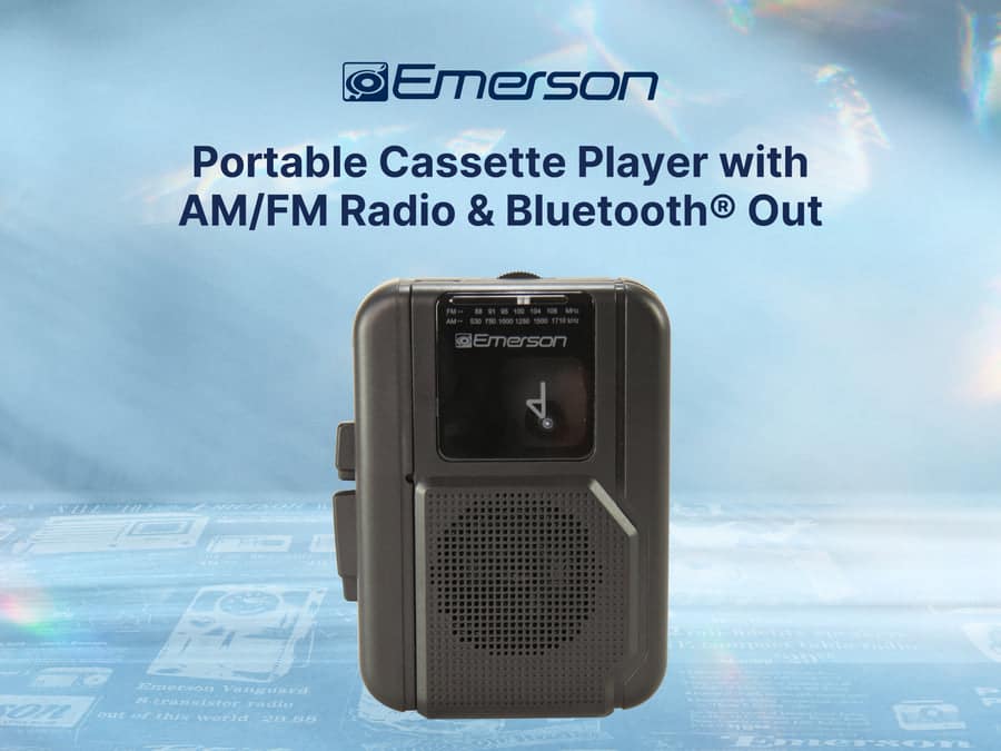 Emerson Portable Cassette Player with AM/FM Radio & Bluetooth® Out
Emerson Vanguard 8-transistor radio
Out of this world 29.88