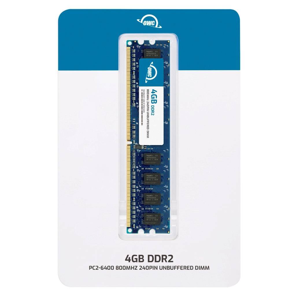 OWC  
4GB DDR2  
PC2-6400 800MHZ 240PIN UNBUFFERED DIMM  

4GB DDR2  
PC2-6400 800MHZ 240PIN UNBUFFERED DIMM