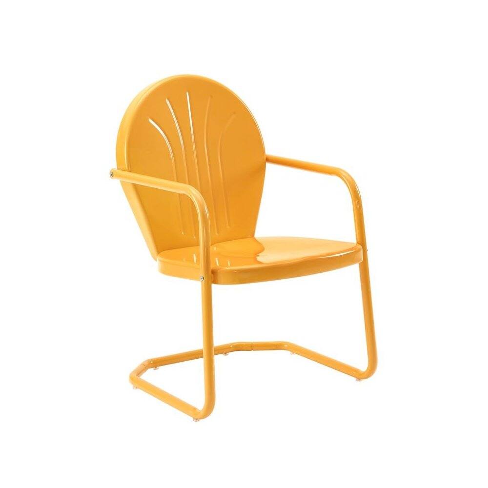 Alt View 10. Crosley Furniture - Griffith Retro Outdoor Chair - Tangerine Gloss.