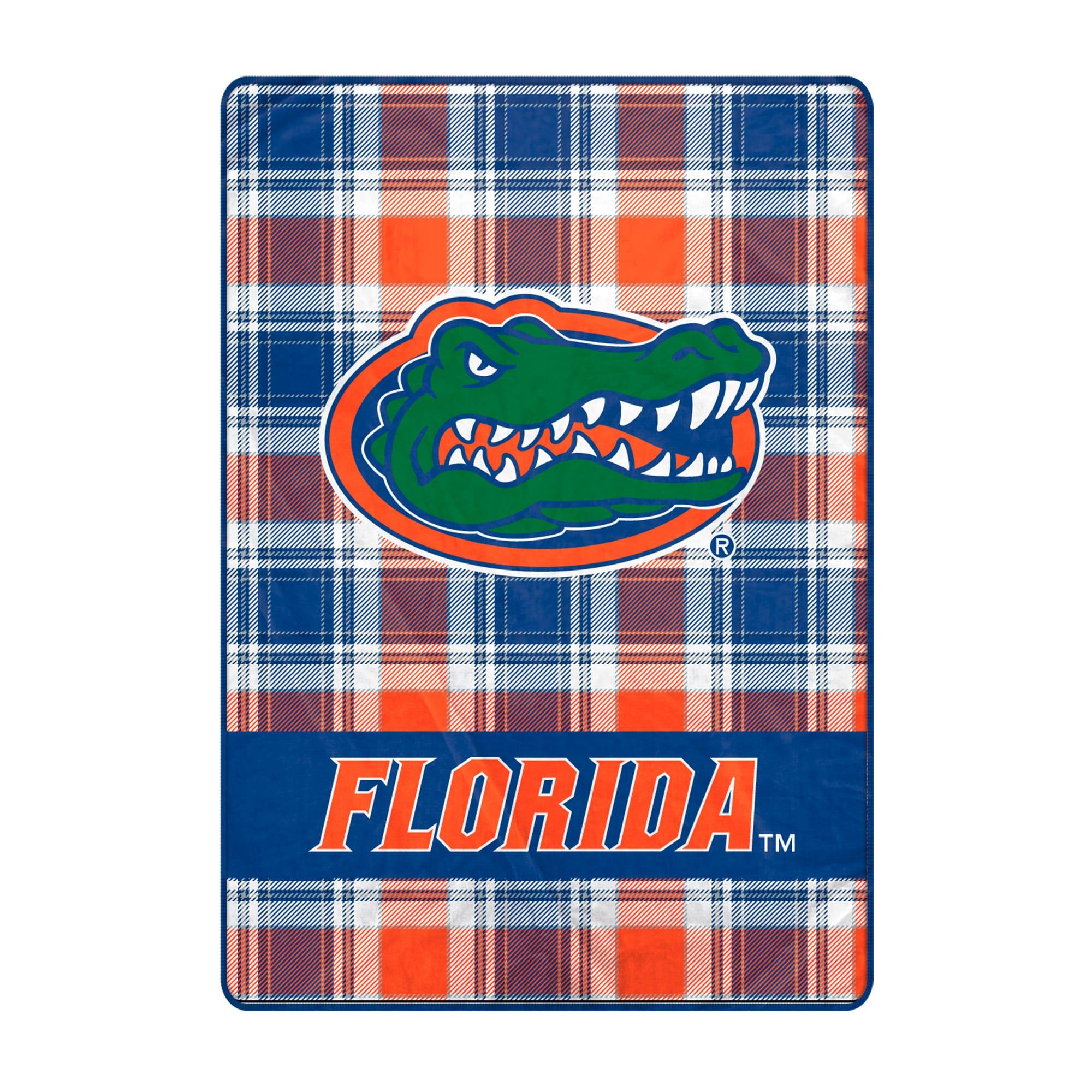 Front. Pegasus - Florida Gators 66" x 95" Oversized Plaid FAN-mily Ultra Cozy Blanket - Multicolor.