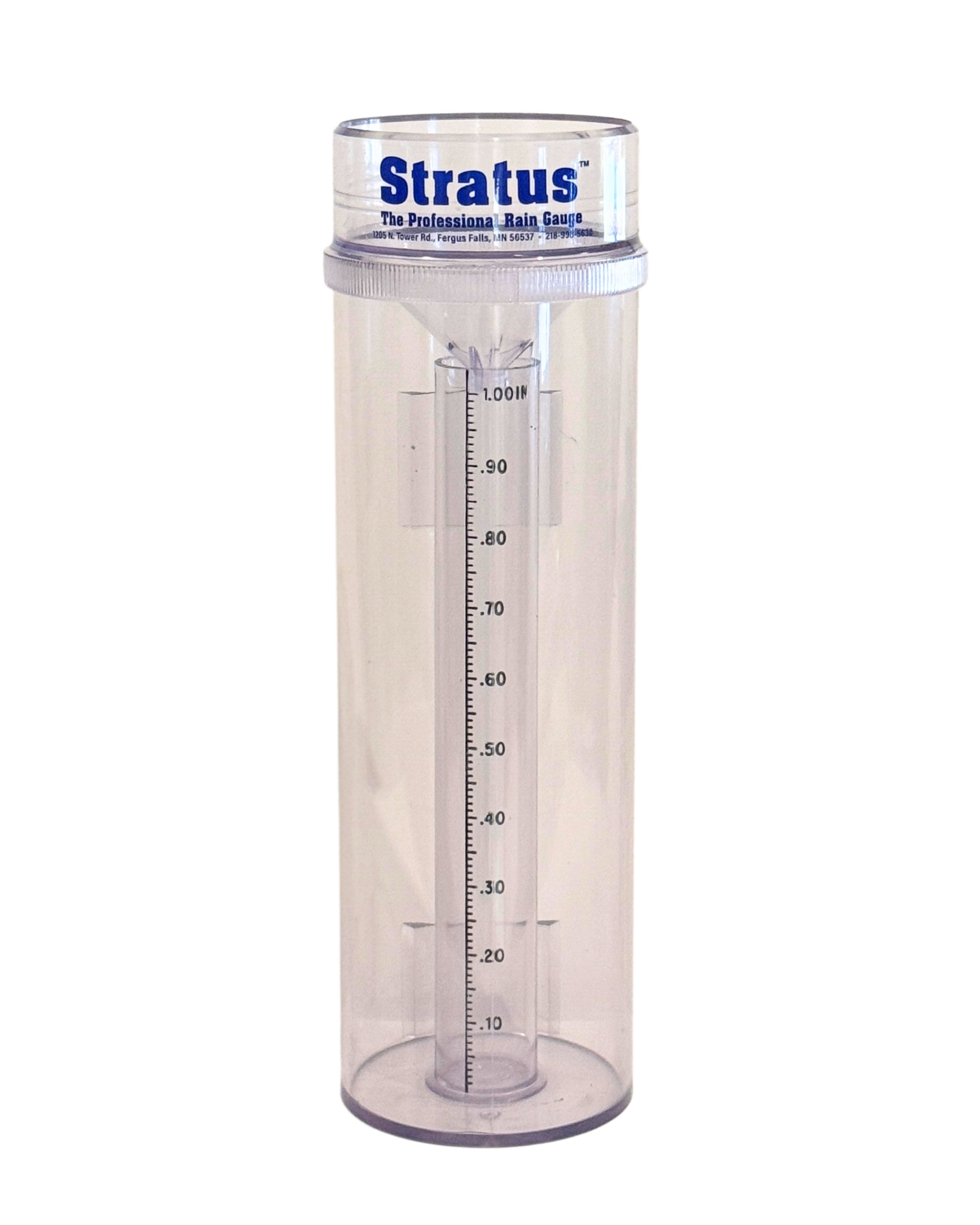 Stratus  
The Professional Rain Gauge  
18-390  
99-4430  
M. Fergus Falls, MN 56537  
1.00 IN  
.90  
.80  
.70  
.60  
.50  
.40  
.30  
.20  
.10
