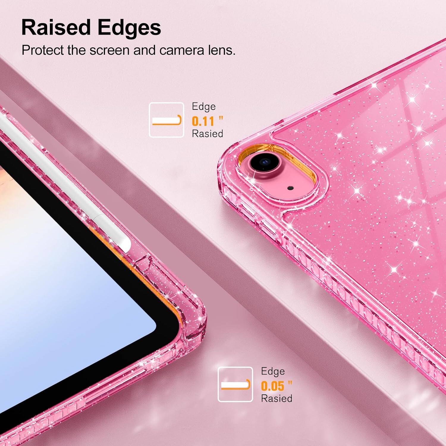 Raised Edges Protect the screen and camera lens. Edge 0.11" Raised Edge 0.05" Raised