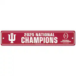 Indiana Hoosiers College Football Playoff 2025 National Champions 3.75" x 19" Street Sign