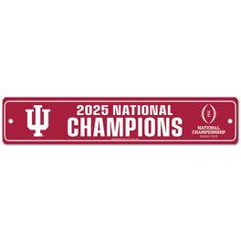 WinCraft - Indiana Hoosiers College Football Playoff 2025 National Champions 3.75" x 19" Street Sign - Multicolor