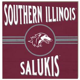 Jardine - Southern Illinois Salukis 10'' x 10'' Retro Team Sign - Maroon