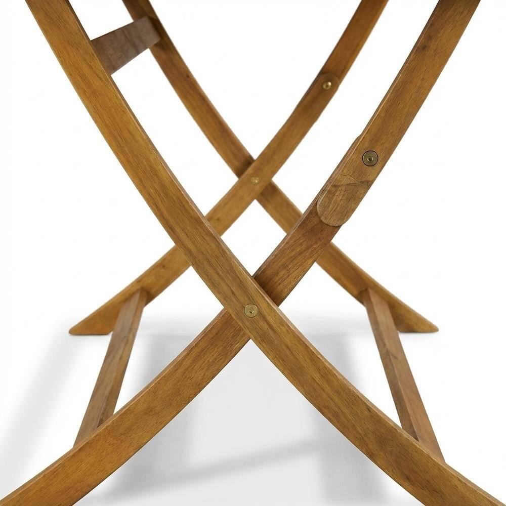 Back. Outdoor Escape - Oil-Finish 5-Piece Patio Table Set with Durable Wood Finish and 4 Chairs - Brown.