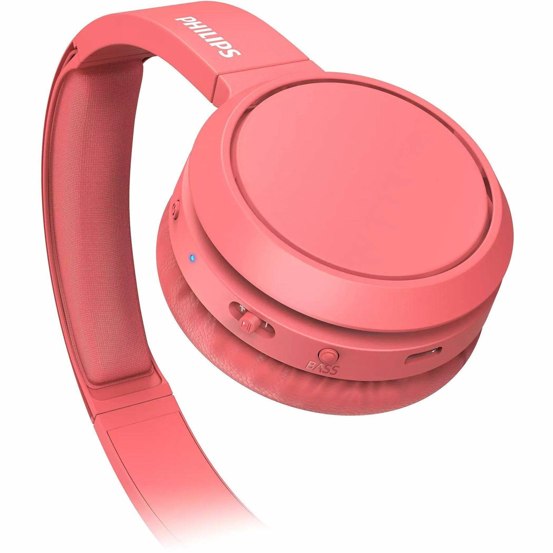 Alt View 19. Philips - TAH4205RD Wireless On-ear Headphones - Red.