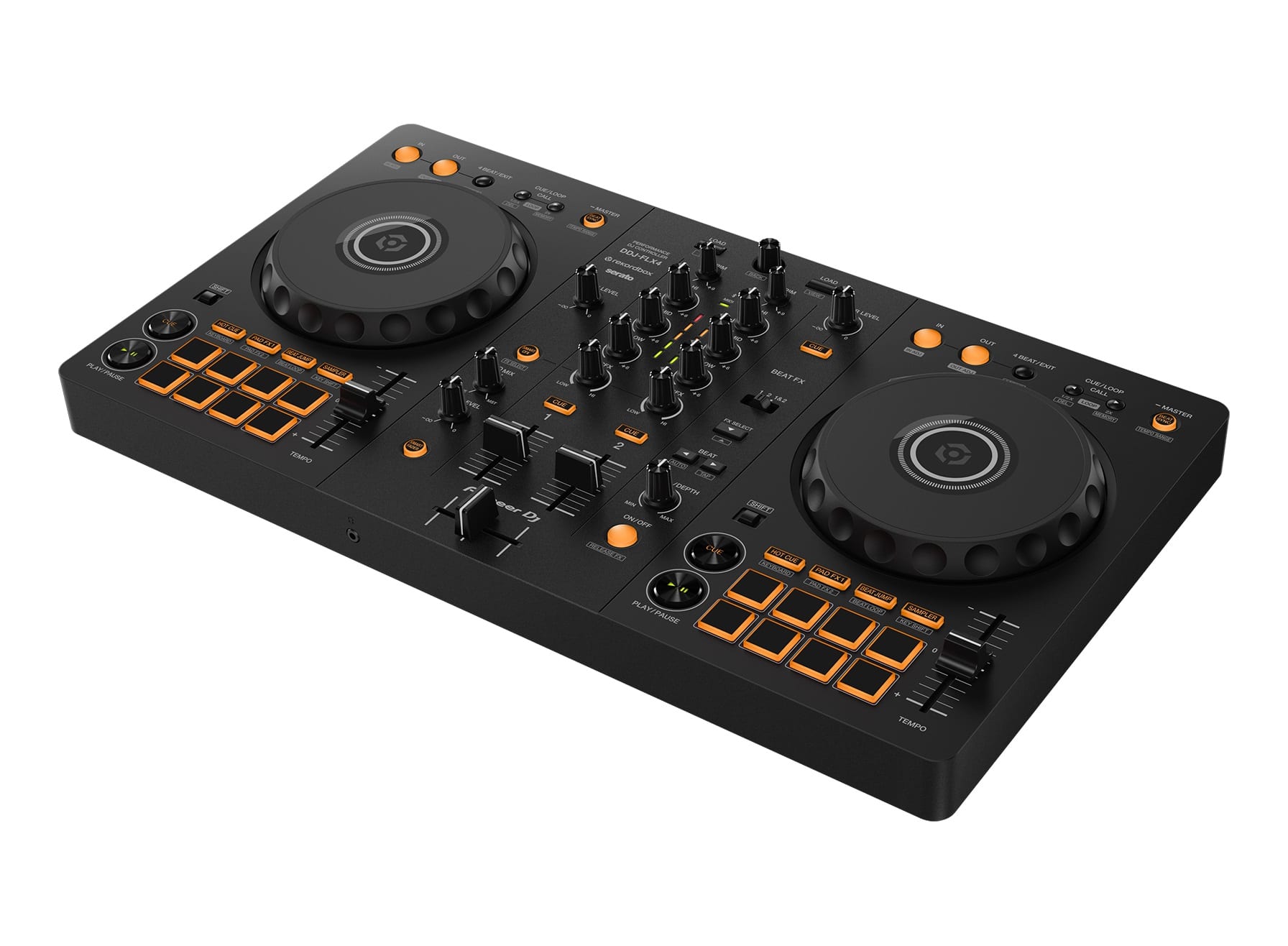 Alt View 11. Pioneer DJ - DDJ-FLX4: 2-Channel DJ Mixer - Black.