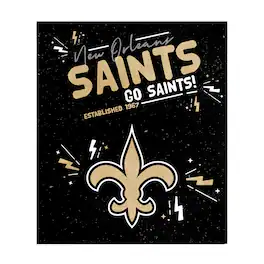 Logo Brands - New Orleans Saints 60" x 70" Plush Throw Blanket - Multicolor