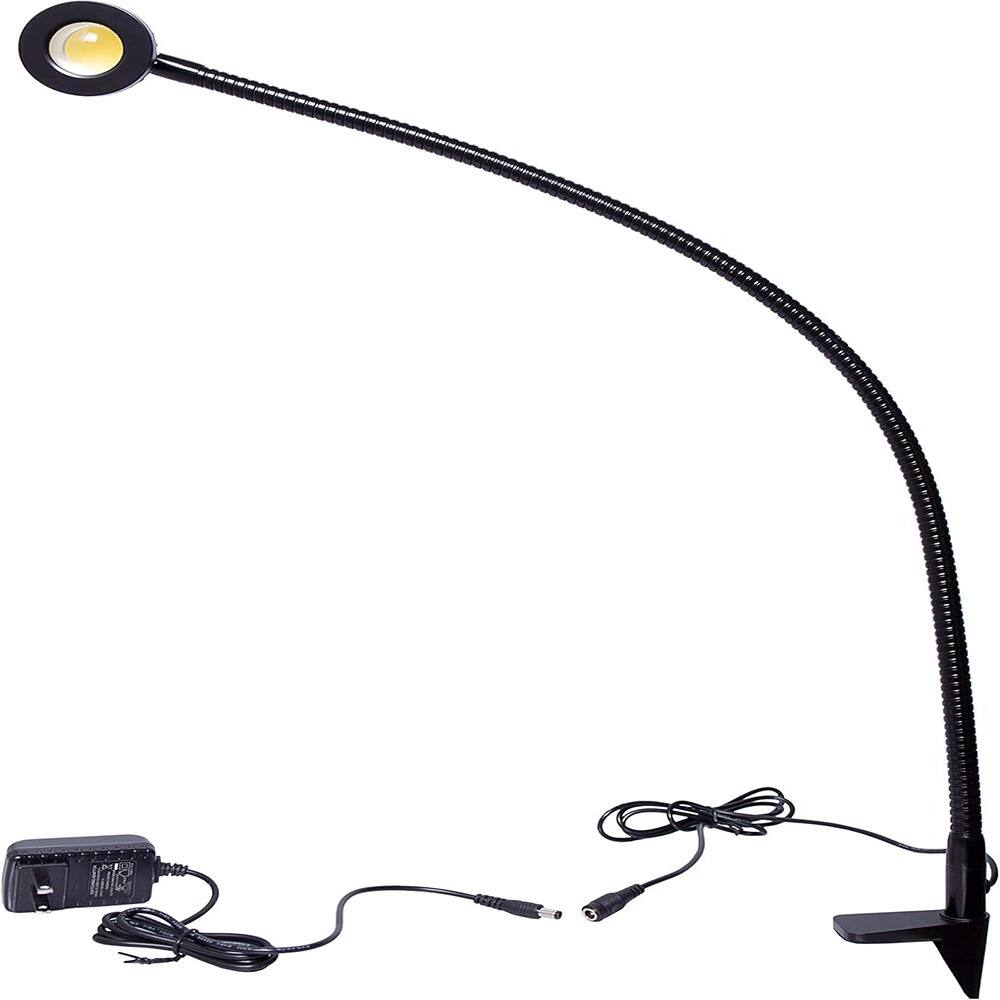 Angle. Schertz - 30" Long Swing Arm Desk Lamp with Clamp, Adjustable Metal Architect LED Task Light, Folding Twin-Arm Clip-On Table Lamp, - Black.