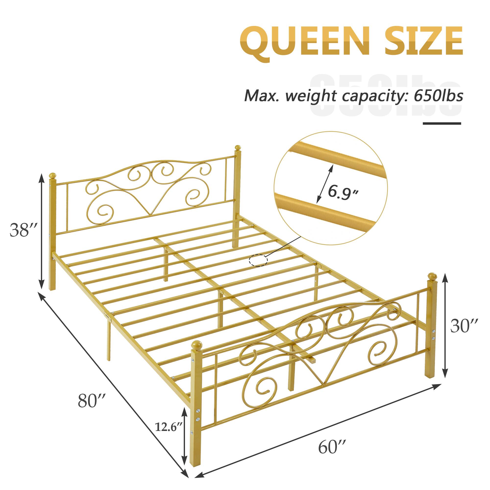 QUEEN SIZE Max. weight capacity: 650lbs 6.9" 38" 30" 80" 12.6" 60"