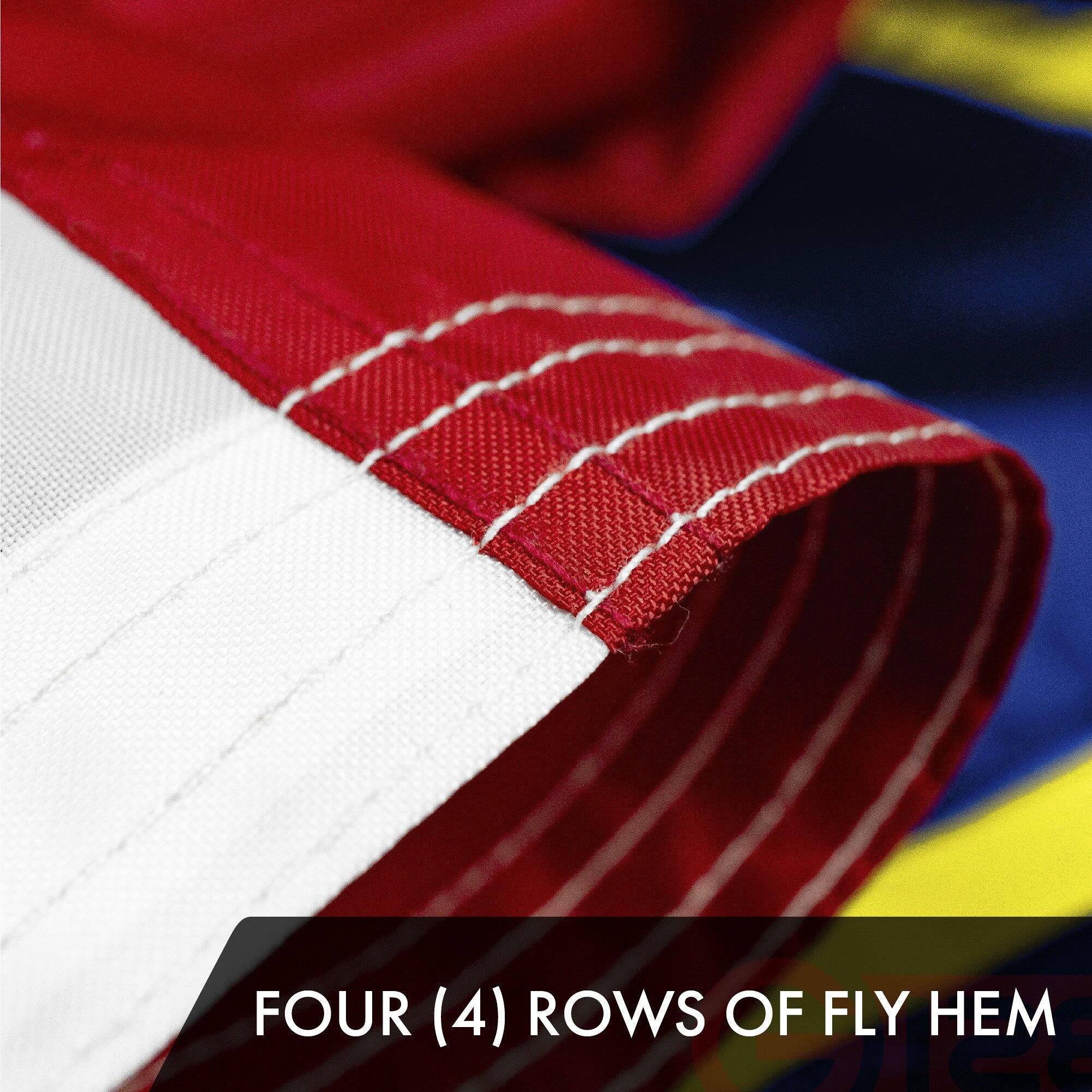 FOUR (4) ROWS OF FLY HEM