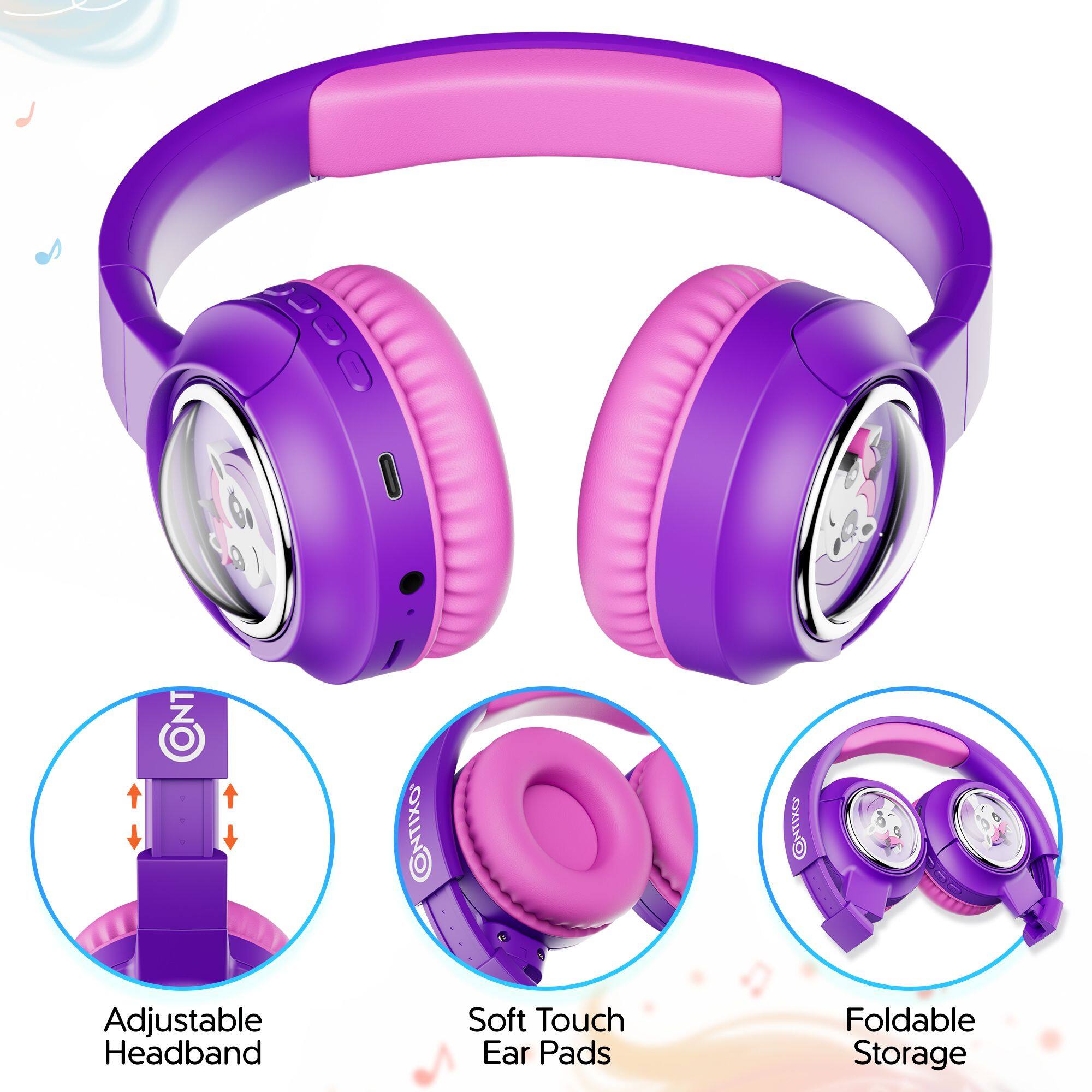 Adjustable Headband, Soft Touch Ear Pads, Foldable Storage