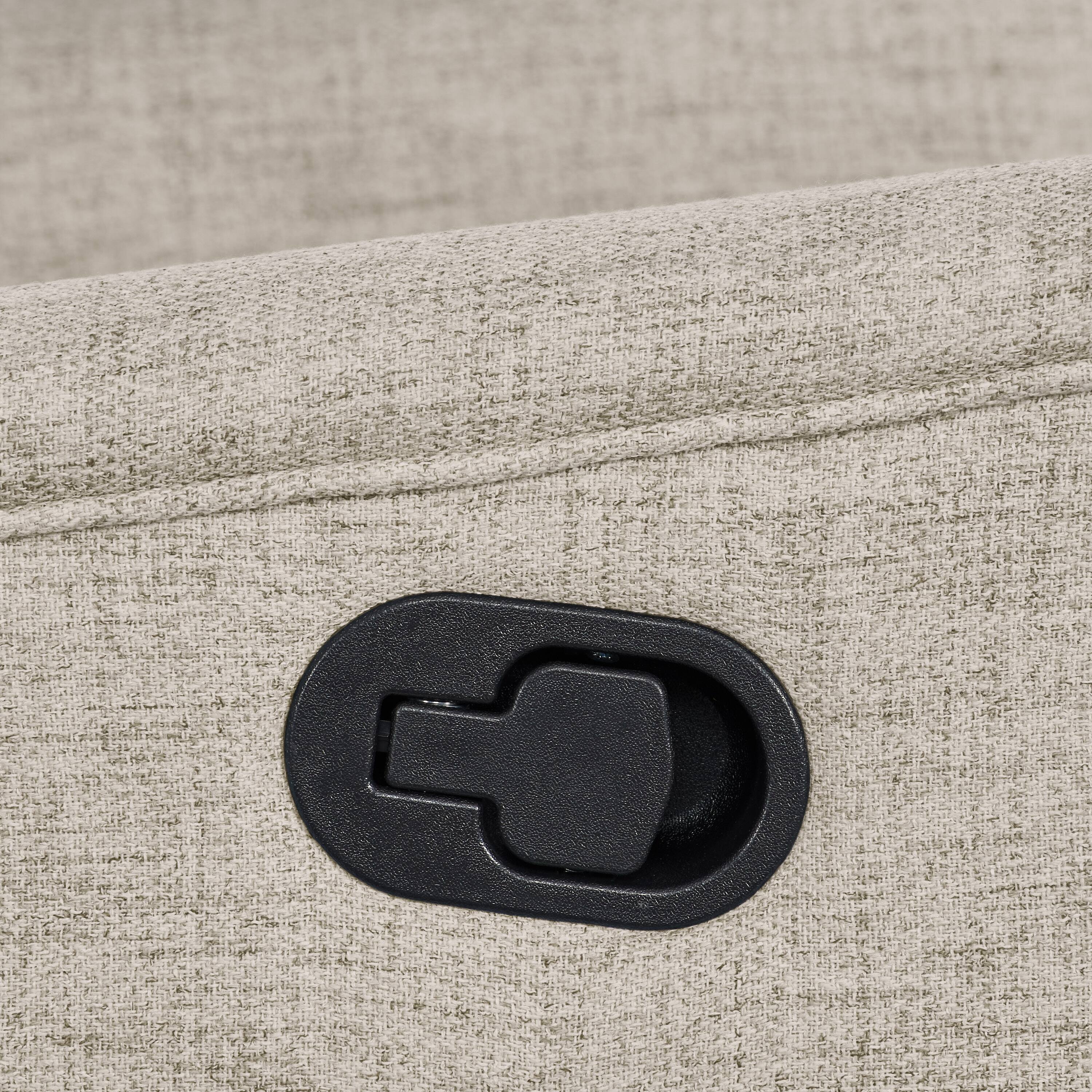 Alt View 6. CorLiving - Jasmine Fabric Upholstered Contemporary Swivel and Glider Recliner Chair - Beige.