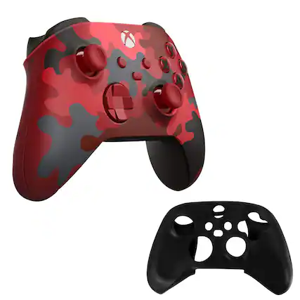 Front. Microsoft - Xbox Series X/S Controller in Camo with Silicone Sleeve - Camo.