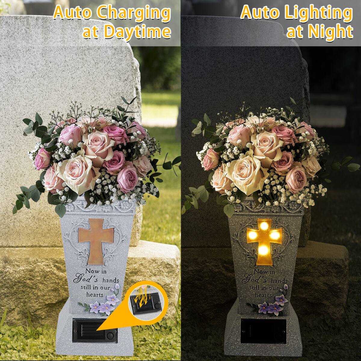 Auto Charging at Daytime  
Auto Lighting at Night  

Now in God's hands still in our hearts  
Now in God's hands still in our hearts