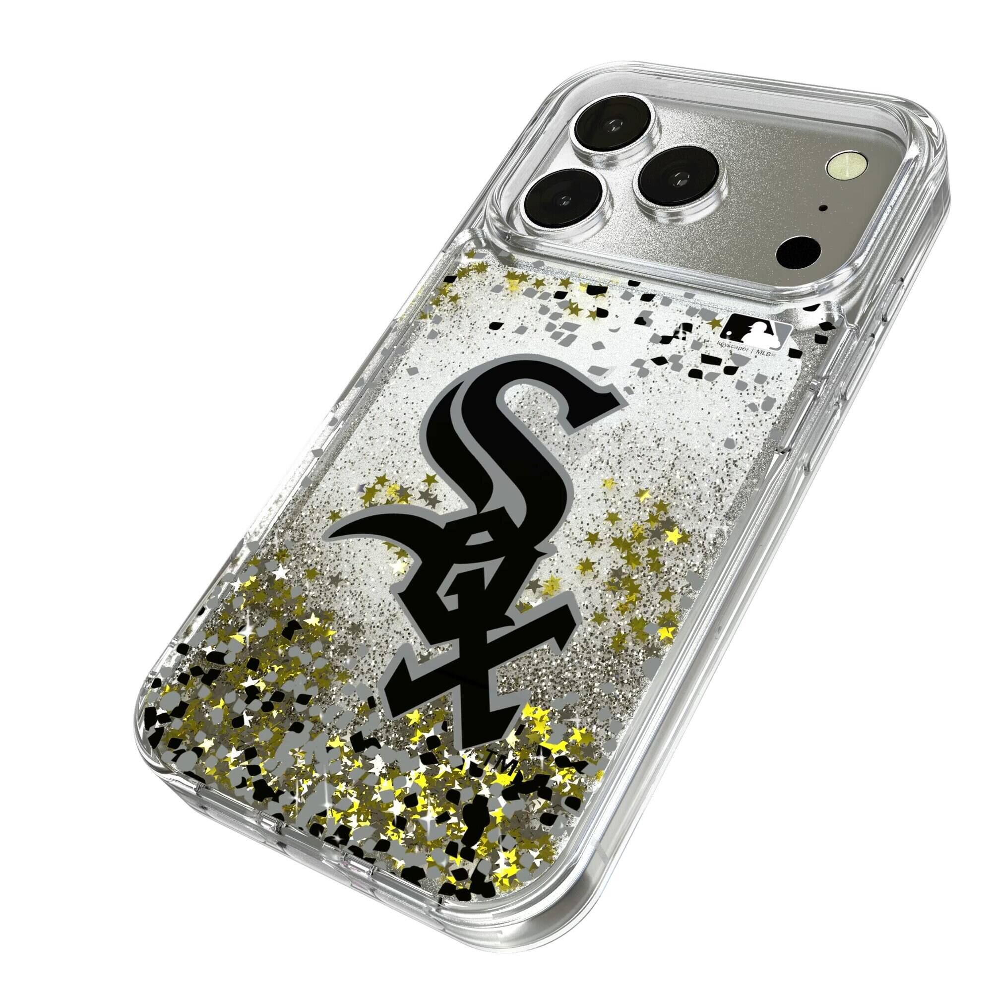 Alt View 1. Keyscaper - Chicago White Sox Glitter Confetti iPhone Case - 12 Pro Max - Multicolor.