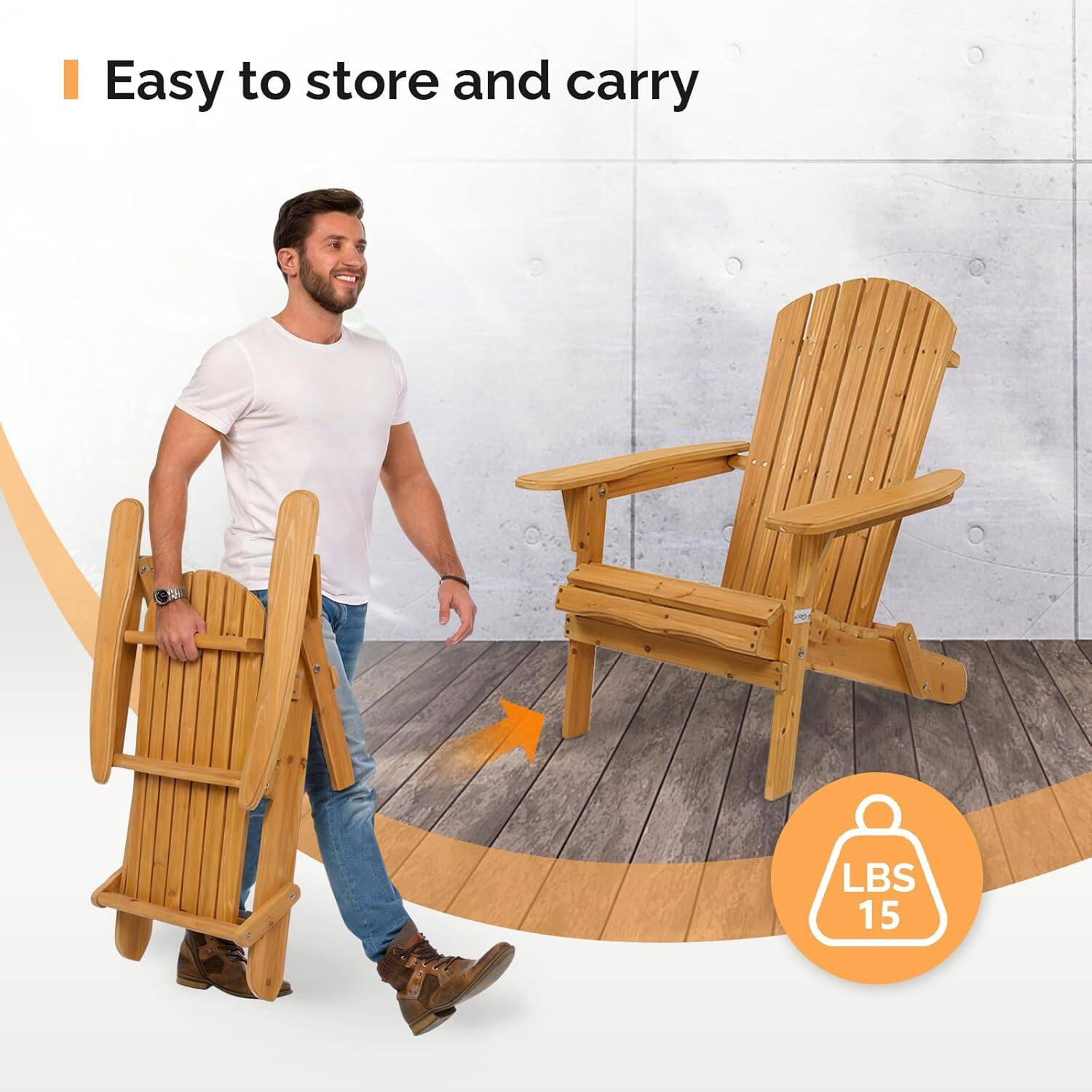 Easy to store and carry  
LBS 15