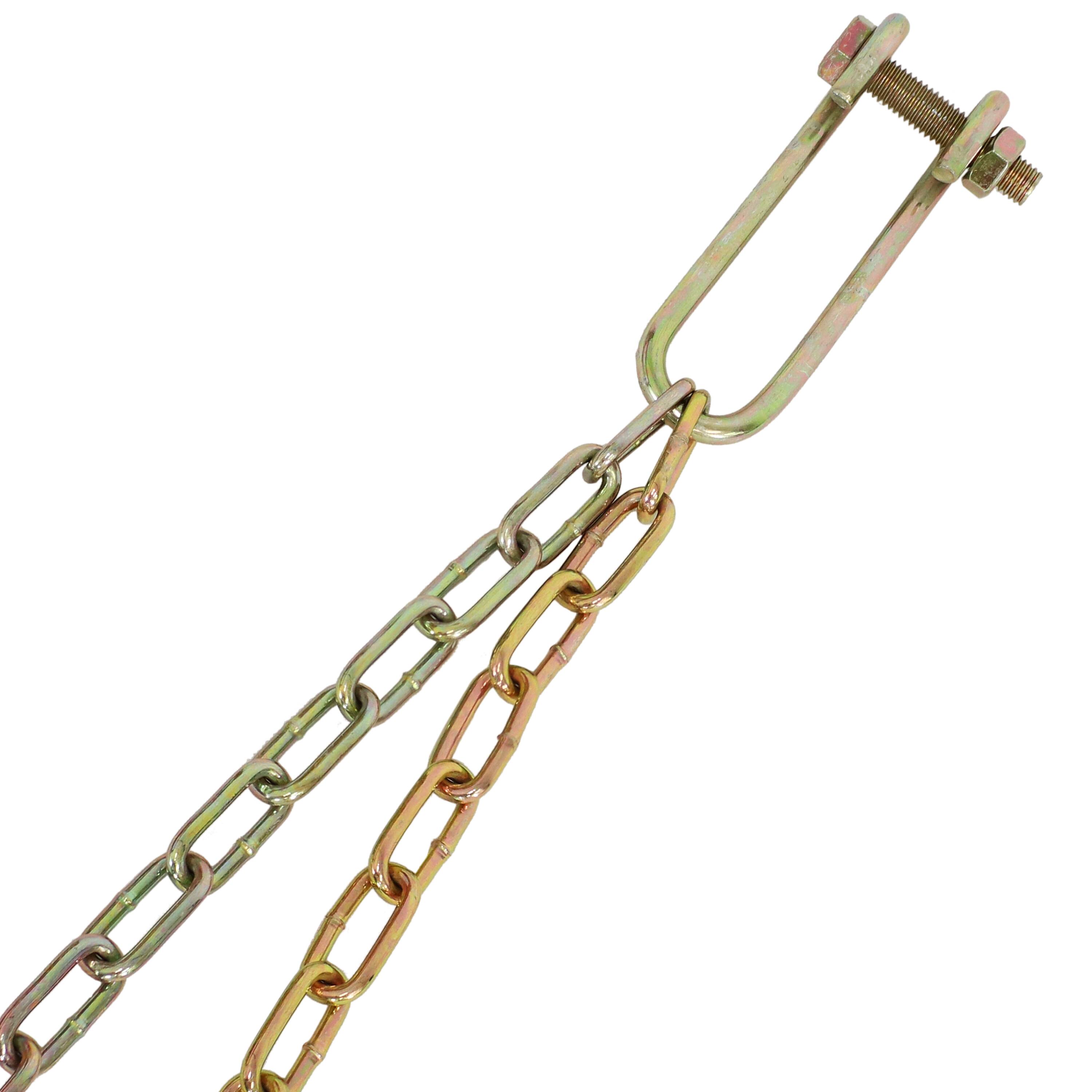 Alt View 3. Sunnydaze - 2-Person Hanging Bench with Armrests/Chains - Meranti Wood - Brown.