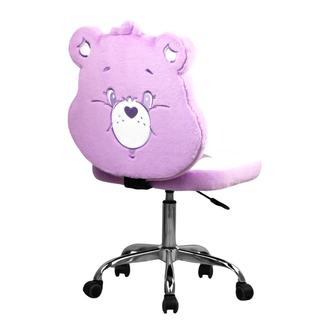 Left. Impressions Vanity Co. - Care Bears™ Share Bear Swivel Vanity Chair - Purple.
