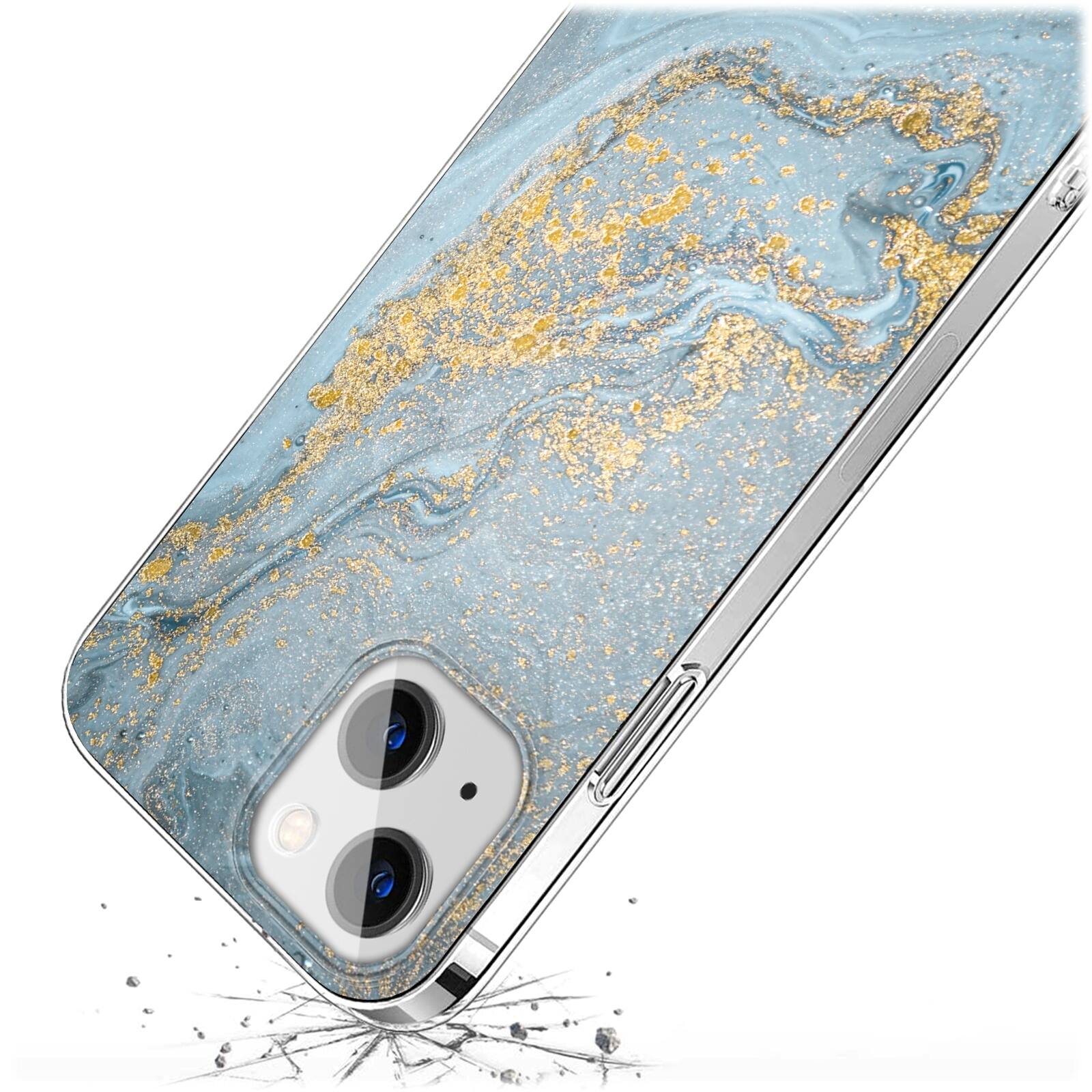 Alt View 14. SaharaCase - Marble Series Case for Apple iPhone 14 Plus - Blue Marble.