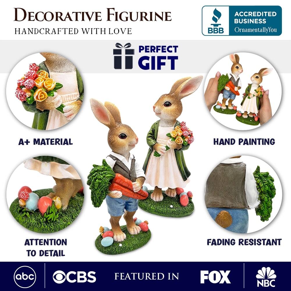 DECORATIVE FIGURINE  
HANDCRAFTED WITH LOVE  

PERFECT GIFT  

A+ MATERIAL  
HAND PAINTING  
ATTENTION TO DETAIL  
FADING RESISTANT  

ACCREDITED BUSINESS  
BBB  
OrnamentallyYou  

FEATURED IN  
abc  
CBS  
FOX  
NBC
